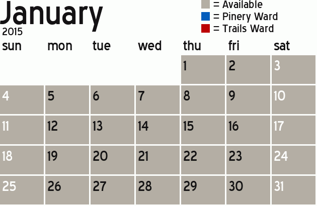Missionary Dinner Calendar