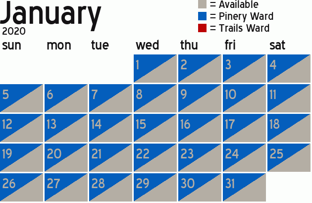 Missionary Dinner Calendar