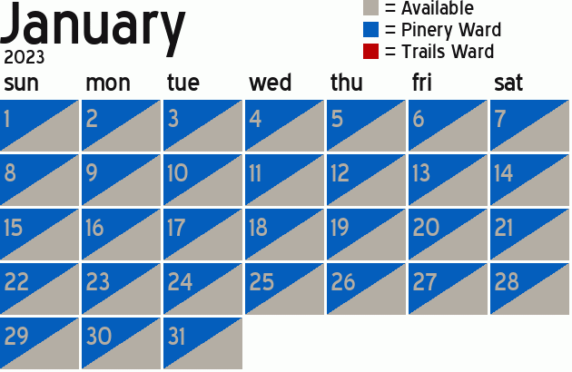 Missionary Dinner Calendar