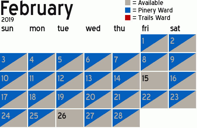 Missionary Dinner Calendar