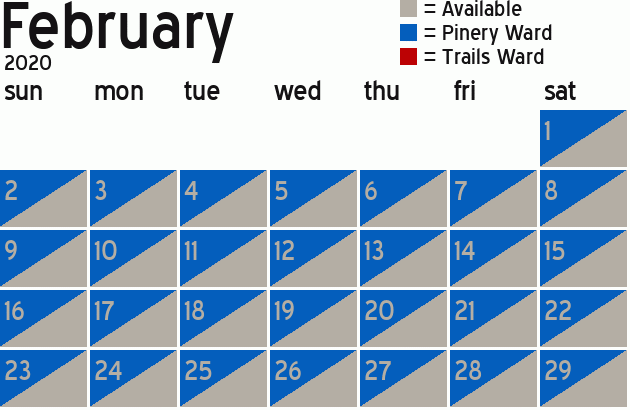 Missionary Dinner Calendar