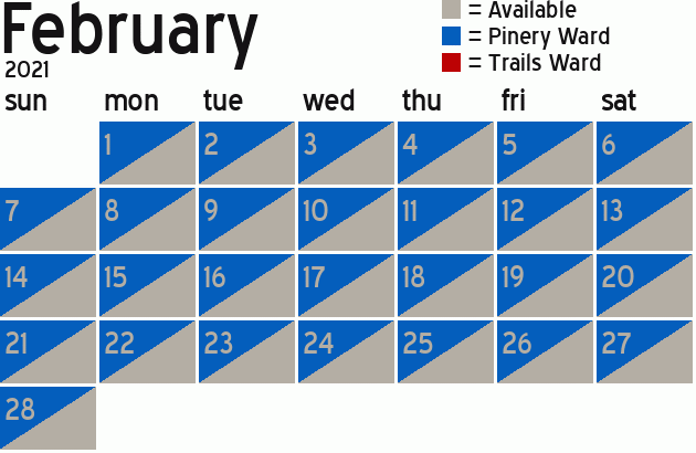 Missionary Dinner Calendar