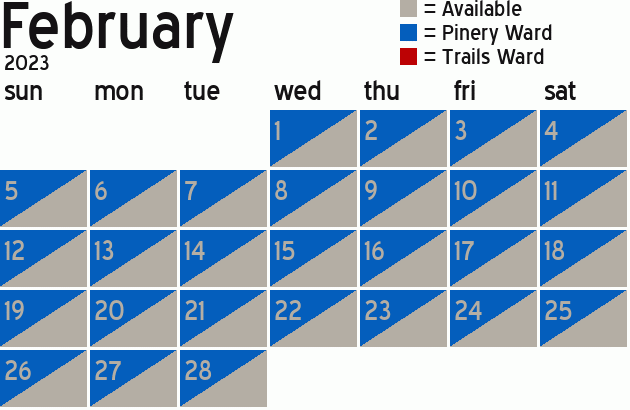 Missionary Dinner Calendar