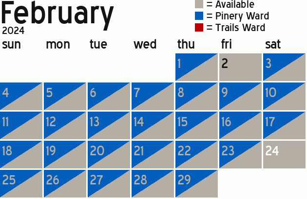 Missionary Dinner Calendar