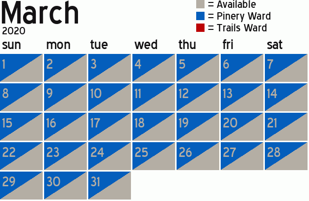 Missionary Dinner Calendar