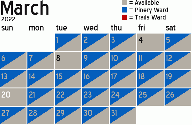 Missionary Dinner Calendar