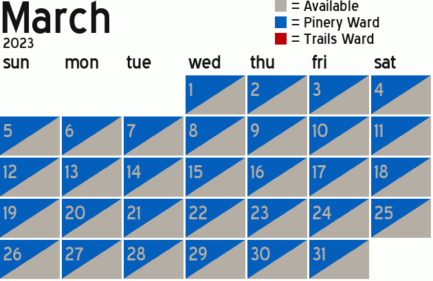 Missionary Dinner Calendar