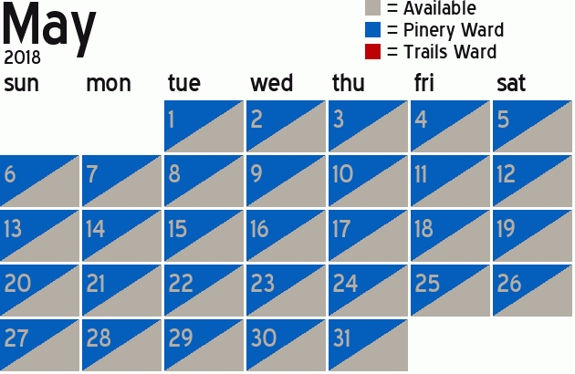 Missionary Dinner Calendar