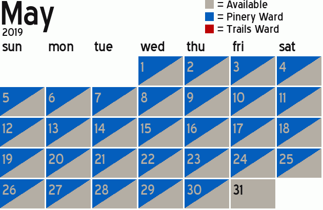 Missionary Dinner Calendar