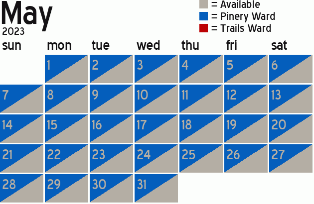 Missionary Dinner Calendar