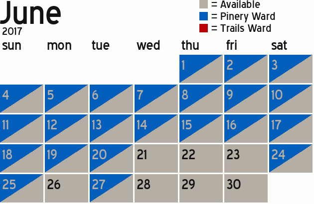 Missionary Dinner Calendar
