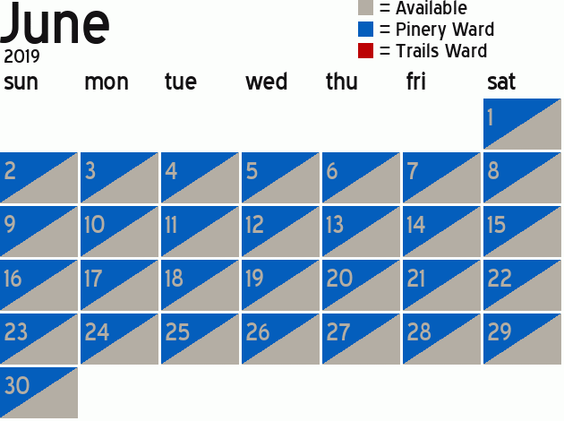 Missionary Dinner Calendar