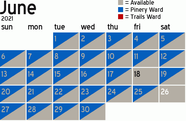 Missionary Dinner Calendar