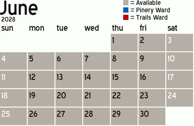 Missionary Dinner Calendar