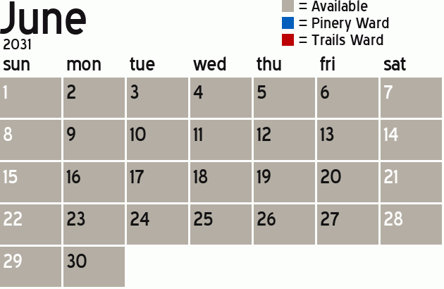 Missionary Dinner Calendar