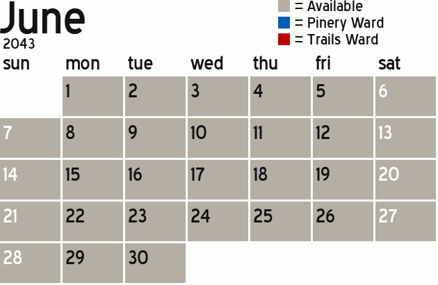 Missionary Dinner Calendar