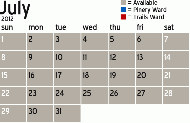 Missionary Dinner Calendar