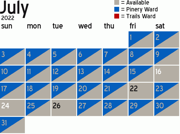 Missionary Dinner Calendar