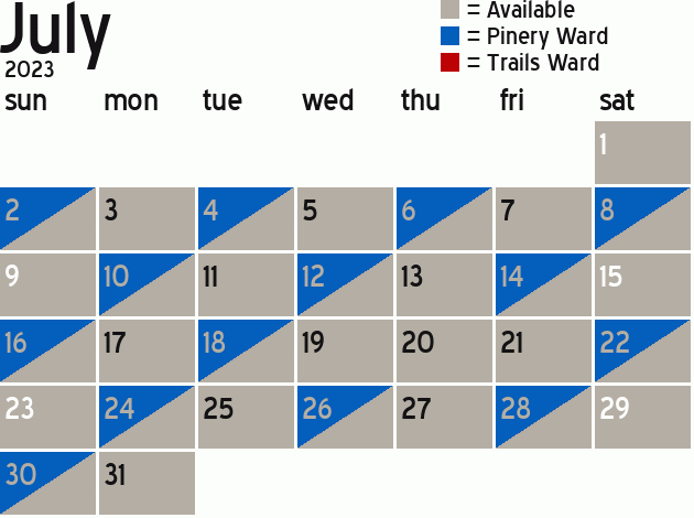 Missionary Dinner Calendar