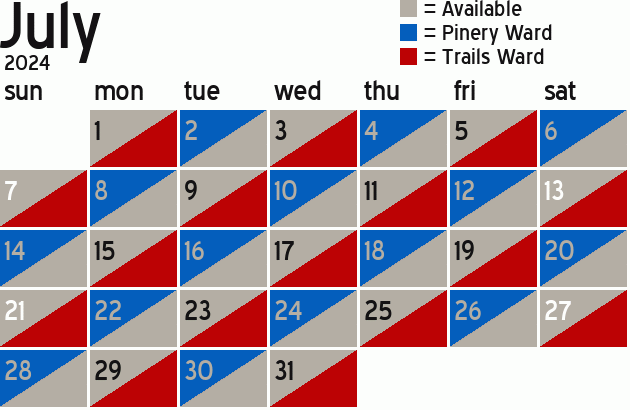Missionary Dinner Calendar