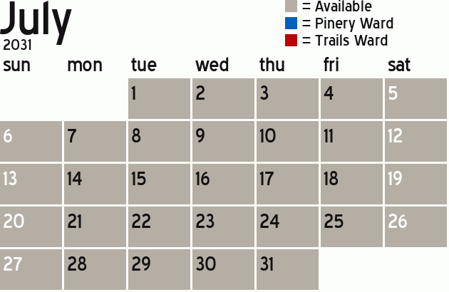 Missionary Dinner Calendar