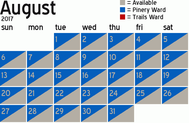 Missionary Dinner Calendar