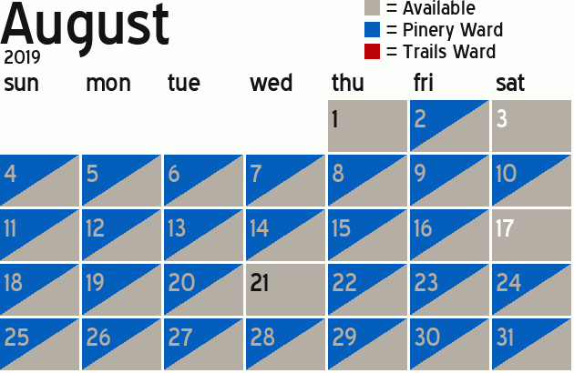 Missionary Dinner Calendar