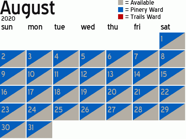 Missionary Dinner Calendar
