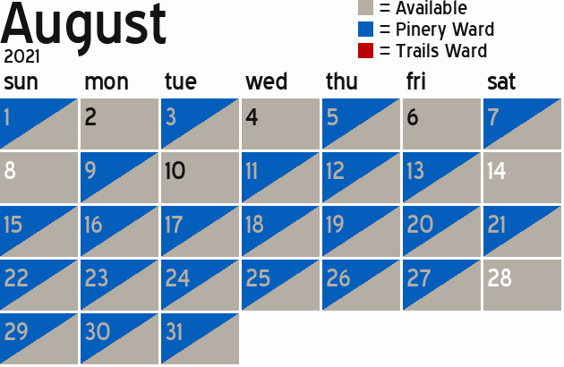 Missionary Dinner Calendar