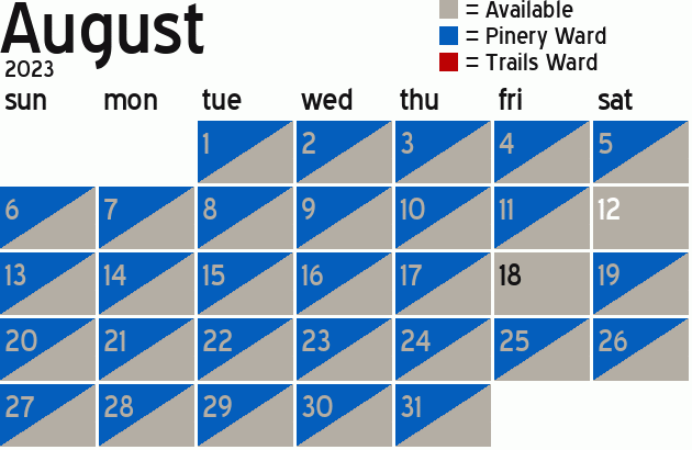 Missionary Dinner Calendar
