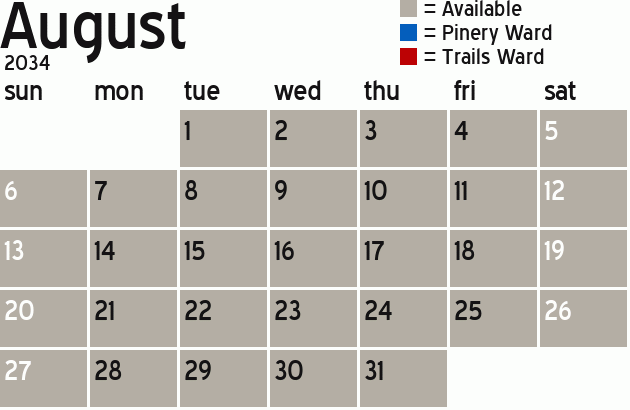 Missionary Dinner Calendar