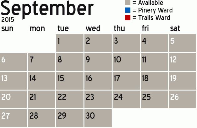 Missionary Dinner Calendar