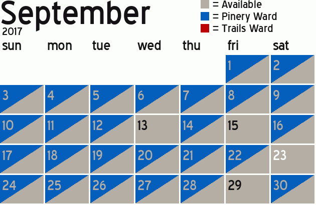 Missionary Dinner Calendar