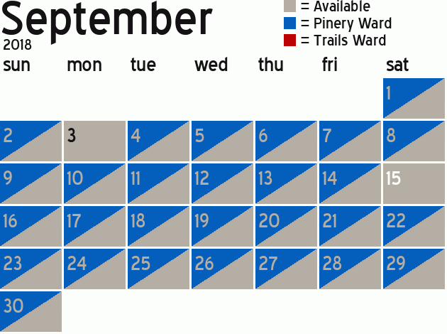 Missionary Dinner Calendar