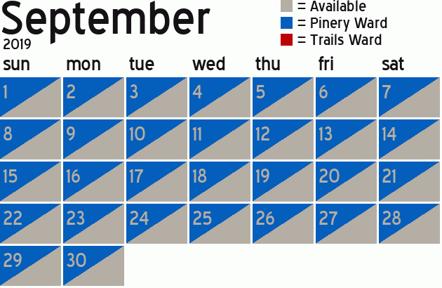 Missionary Dinner Calendar