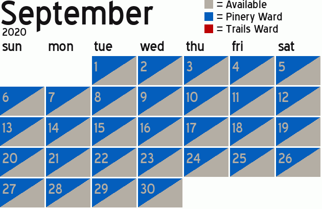 Missionary Dinner Calendar