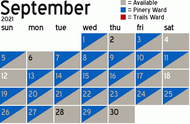Missionary Dinner Calendar
