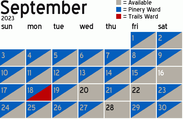 Missionary Dinner Calendar