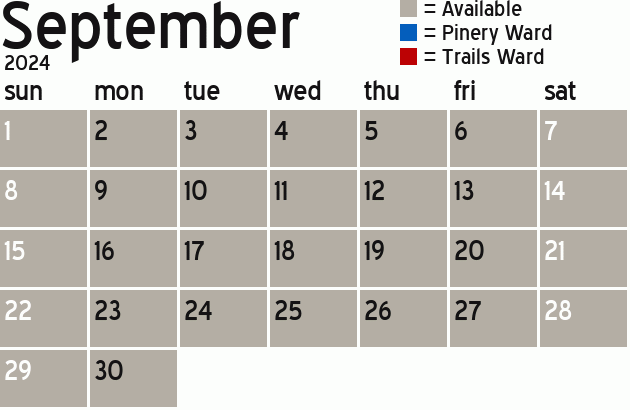 Missionary Dinner Calendar