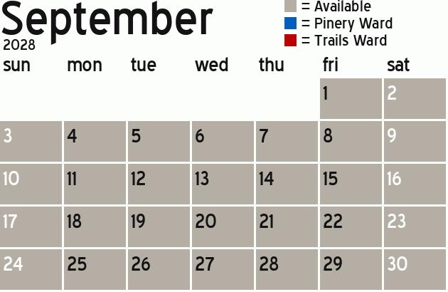 Missionary Dinner Calendar