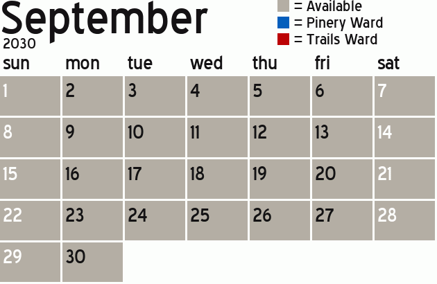 Missionary Dinner Calendar