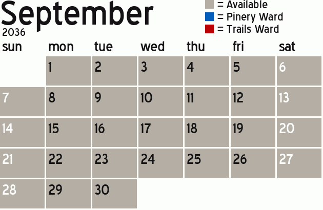 Missionary Dinner Calendar