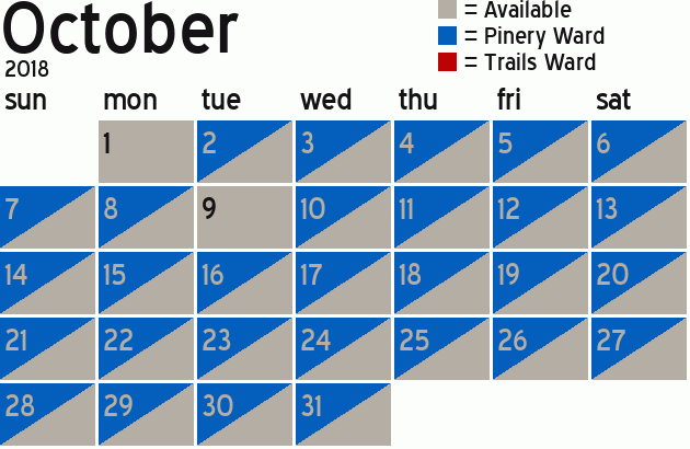 Missionary Dinner Calendar