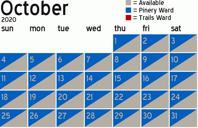 Missionary Dinner Calendar