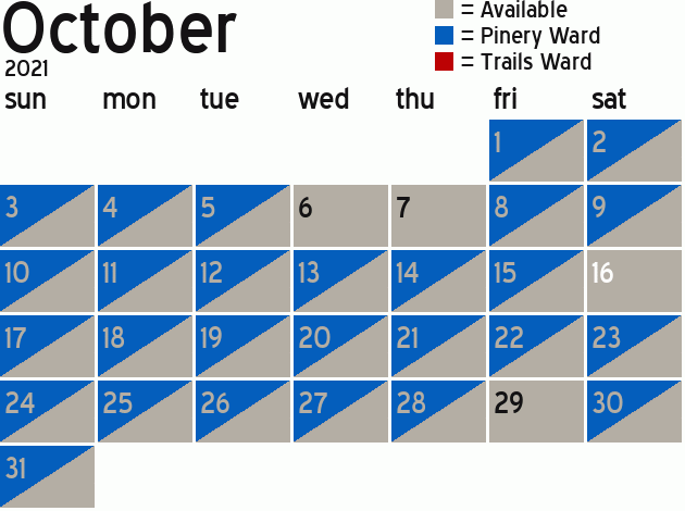 Missionary Dinner Calendar