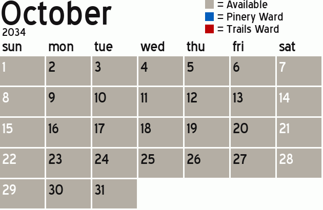 Missionary Dinner Calendar