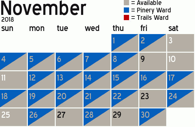 Missionary Dinner Calendar