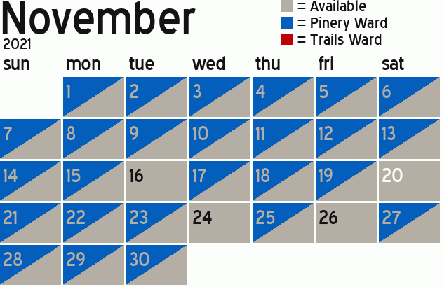Missionary Dinner Calendar