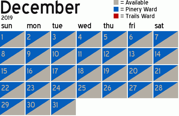 Missionary Dinner Calendar