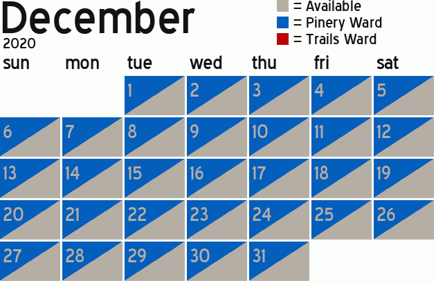 Missionary Dinner Calendar